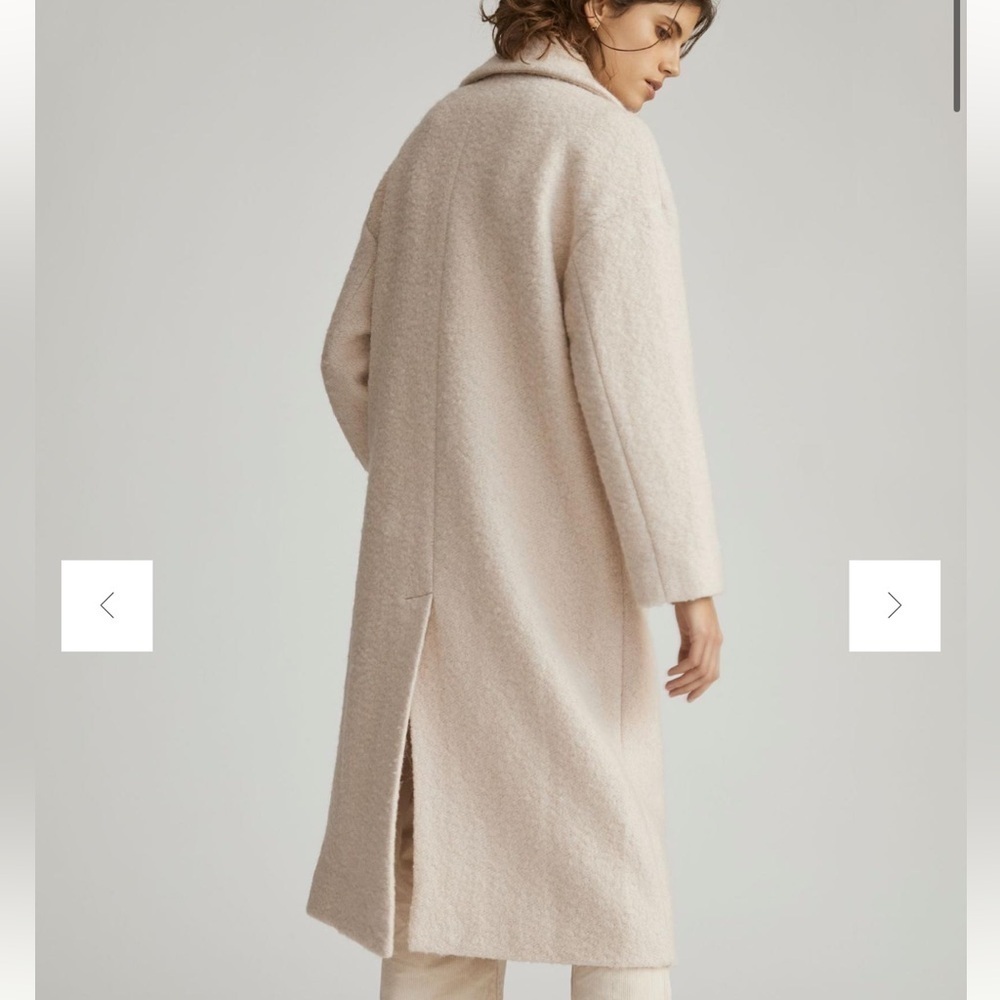 Anthropologie Boucle Cocoon Coat Size M/P cream wool blend retail $368 - Picture 3 of 12